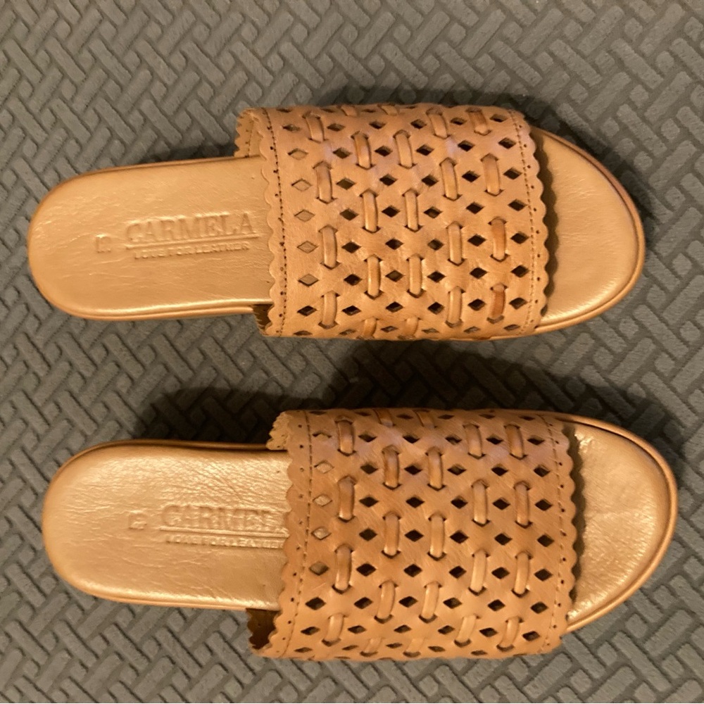 Carmela Tan Wedge Platform Sandal NIB